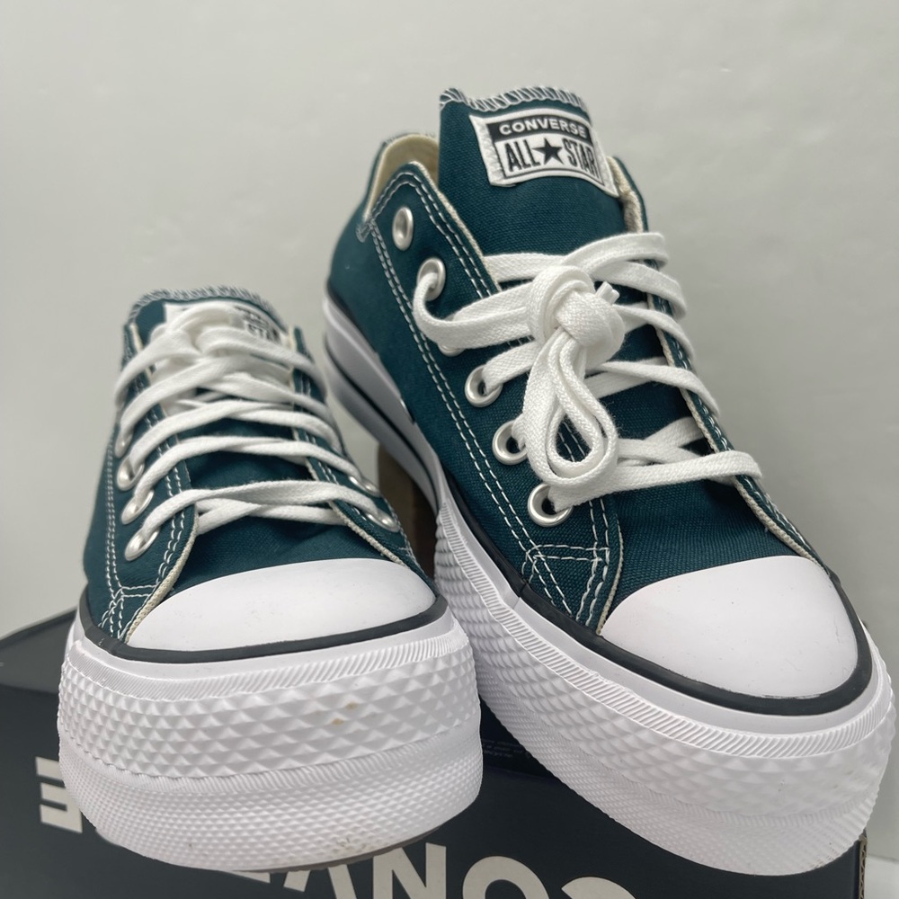 Converse Women's CTAS LIFT OX
DARKLY JADED/WHITE/BLACK Canvas Platform Sneakers - Picture 3 of 16